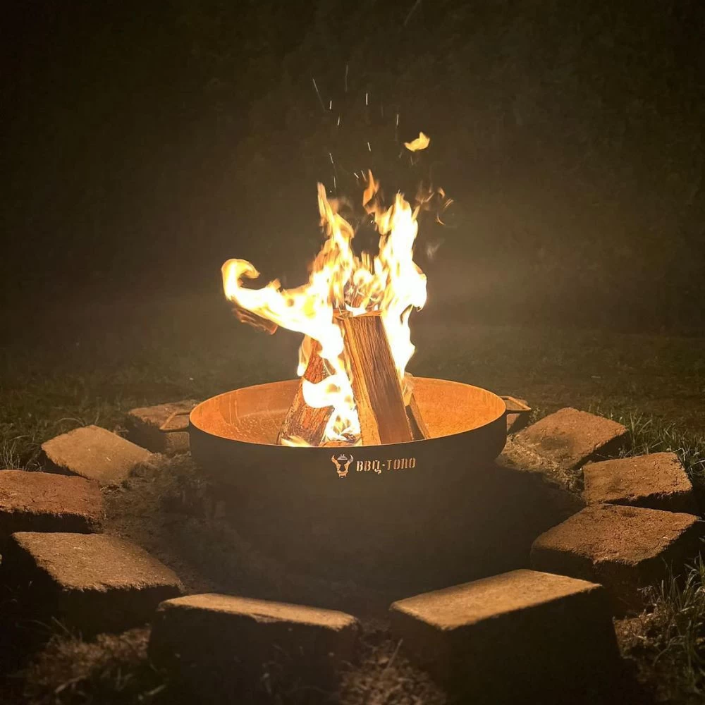 BBQ-Toro Feuerschale Ø 70 Cm, Rostoptik, Outdoor Dreibein Feuerstelle Für Garten Und Terrasse 4 BBQ-Toro Feuerschale Ø 70 Cm, Rostoptik, Outdoor Dreibein Feuerstelle Für Garten Und Terrasse – Bild 2