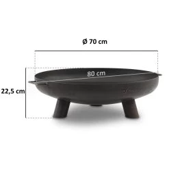 BBQ-Toro Feuerschale Ø 70 Cm, Schwarz, Outdoor Dreibein Feuerstelle Für Garten Und Terrasse 8 BBQ-Toro Feuerschale Ø 70 Cm, Schwarz, Outdoor Dreibein Feuerstelle Für Garten Und Terrasse -Camping Store fs7s feuerschale massbild 2000px 1280x1280