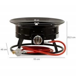 BBQ-Toro Gas Feuerstelle Mit Lavasteinen | Ø 48 Cm - 12 KW | Gasfeuerstelle -Camping Store fsk4 gasfeuerstelle bild4 2000px 1280x1280