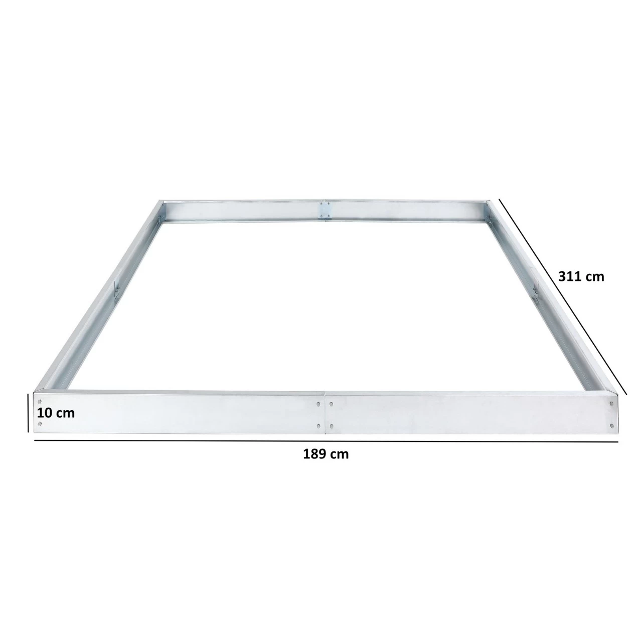 Zelsius Stahl Fundamentrahmen 311 X 189 X 10 Cm | Verzinktes Stahlfundament 4 Zelsius Stahl Fundamentrahmen 311 X 189 X 10 Cm | Verzinktes Stahlfundament – Bild 2