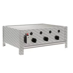 BBQ-Toro Edelstahl Gastrobräter, 3-flammig, Mit Grillrost Flammenblech Fettwanne