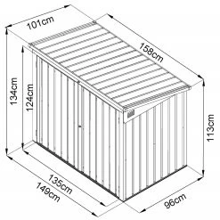 Zelsius Gartenschrank 158 X 101 X 134 Cm, Geräteschrank Mit Lüftungsgittern -Camping Store geha5 geraeteschrank masse 2000px 1280x1280