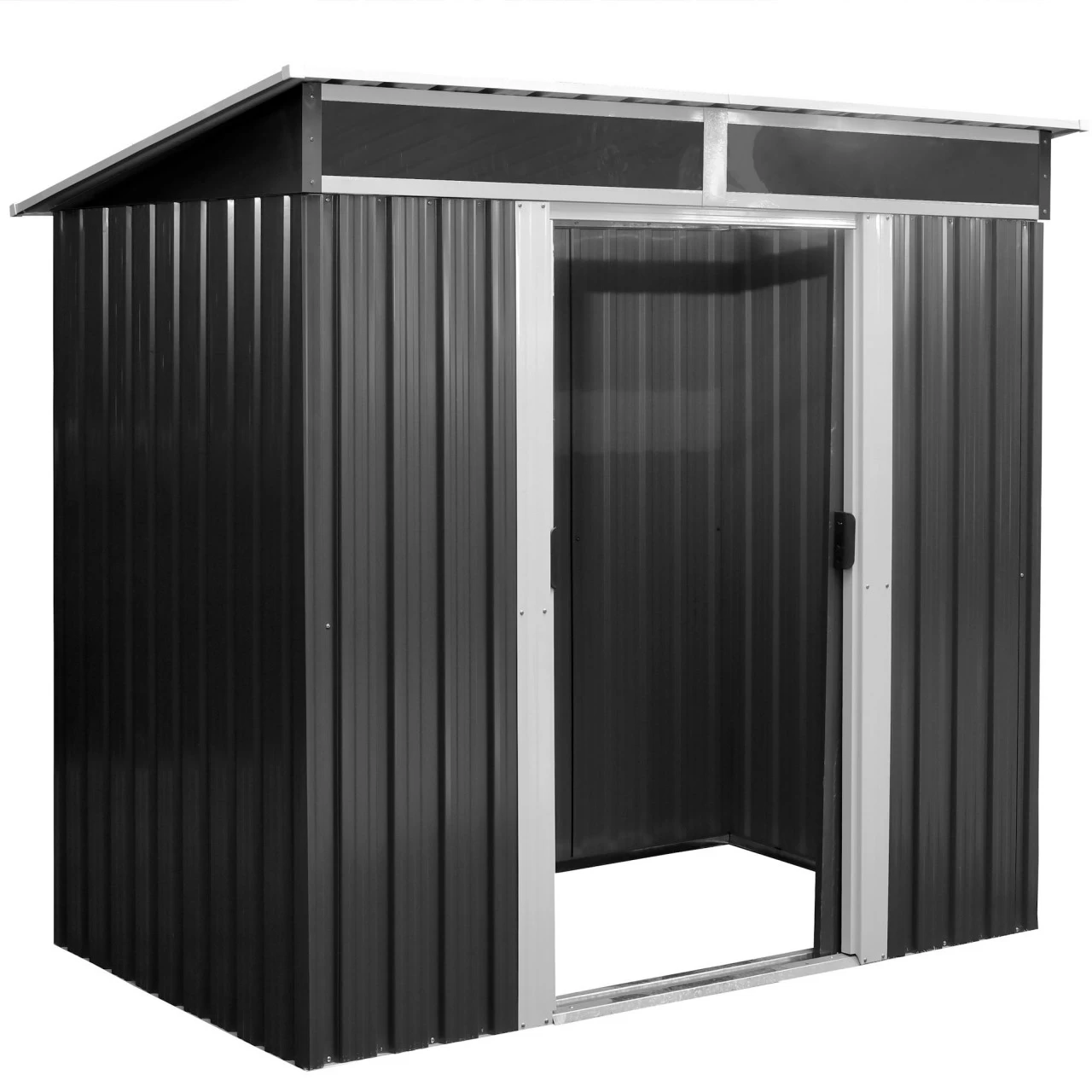 Zelsius Geräteschuppen Mit Schiebetür (B) 238 X (T) 132 X (H) 180 Cm | Anthrazit 3 Zelsius Geräteschuppen Mit Schiebetür (B) 238 X (T) 132 X (H) 180 Cm | Anthrazit