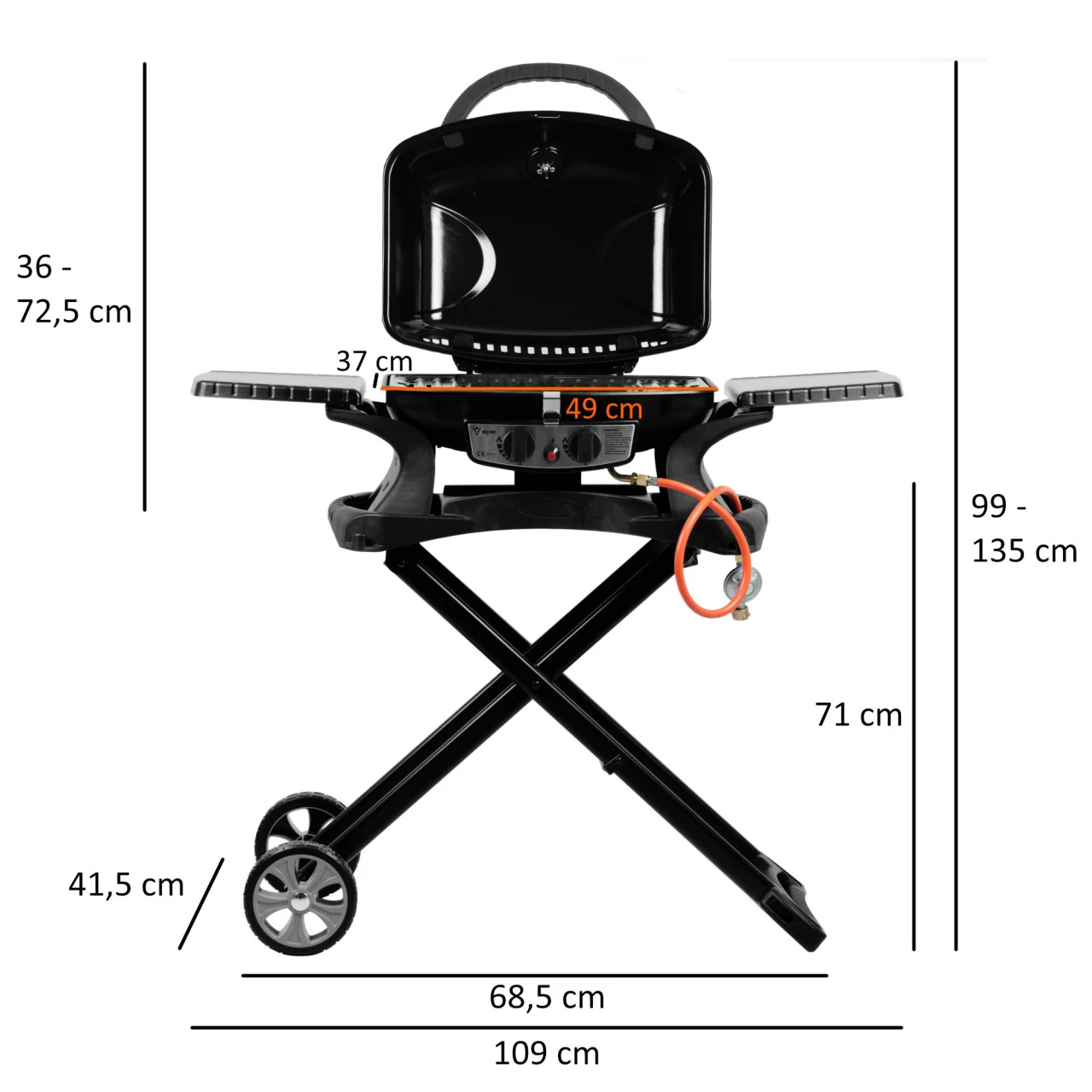 BBQ-Toro Tragbarer Tisch Gasgrill Mit Grilltisch Für Balkon, Camping 4 BBQ-Toro Tragbarer Tisch Gasgrill Mit Grilltisch Für Balkon, Camping – Bild 2