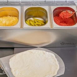 Mahlzeit Edelstahl Zutatenbehälter | 3 X 1/6 GN Behälter Mit Gummifüße | 51 X 24,5 X 21,5 Cm -Camping Store gnh3 zutatenbehaelter actionbild2 683px 1280x1280