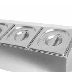 Mahlzeit Edelstahl Zutatenbehälter | 4 X 1/6 GN Behälter Mit Gummifüße | 68,5 X 24,5 X 21,5 Cm 20 Mahlzeit Edelstahl Zutatenbehälter | 4 X 1/6 GN Behälter Mit Gummifüße | 68,5 X 24,5 X 21,5 Cm -Camping Store gnh6 zutatenbehaelter bild5 2000px 1280x1280 1