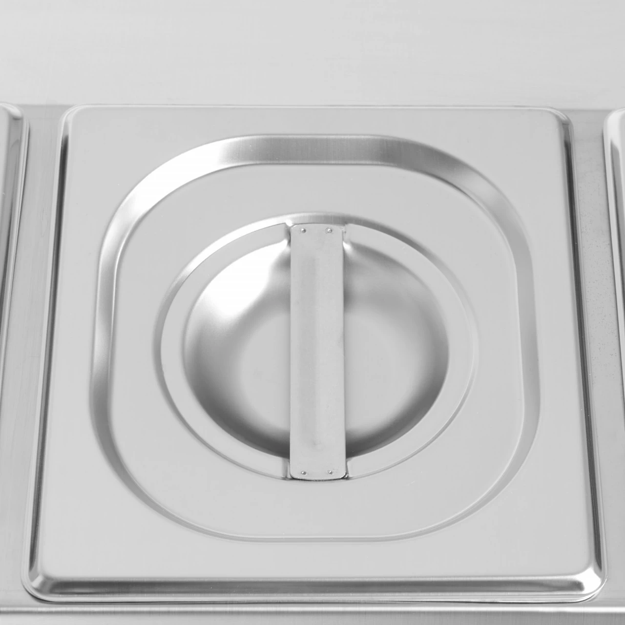 Mahlzeit Edelstahl Zutatenbehälter | 4 X 1/6 GN Behälter Mit Gummifüße | 68,5 X 24,5 X 21,5 Cm 12 Mahlzeit Edelstahl Zutatenbehälter | 4 X 1/6 GN Behälter Mit Gummifüße | 68,5 X 24,5 X 21,5 Cm – Bild 10