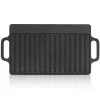 BBQ-Toro Gusseisen Grillplatte Mit Griffen, 40 X 20,5 Cm, BBQ Plancha Pre-seasoned
