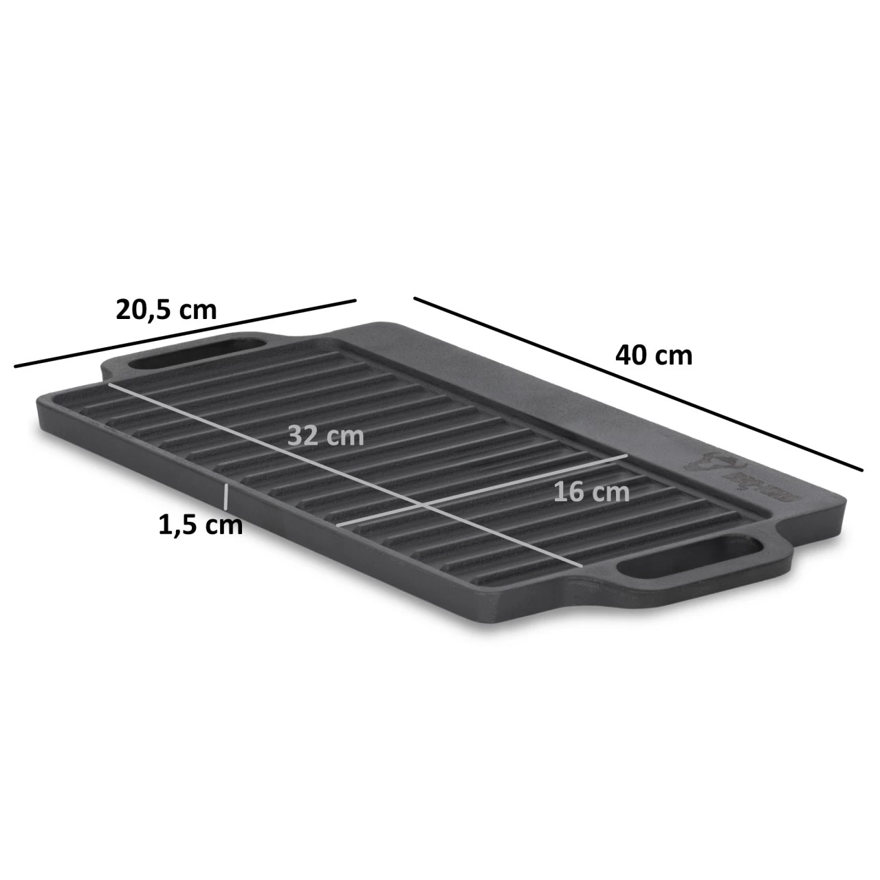 BBQ-Toro Gusseisen Grillplatte Mit Griffen, 40 X 20,5 Cm, BBQ Plancha Pre-seasoned 5 BBQ-Toro Gusseisen Grillplatte Mit Griffen, 40 X 20,5 Cm, BBQ Plancha Pre-seasoned – Bild 3