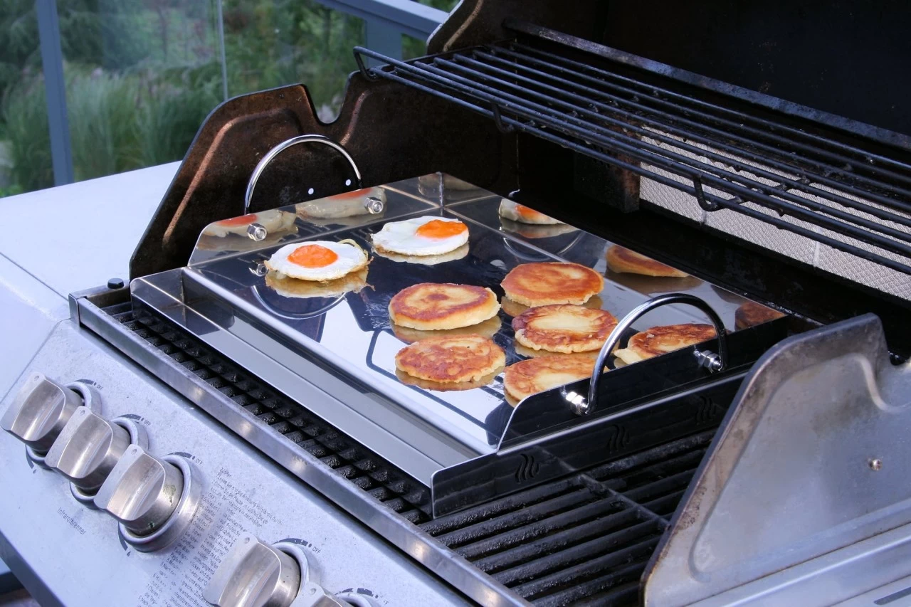 BBQ-Toro Edelstahl Grillplatte | 49,5 X 32 Cm | BBQ Plancha Passend Für Weber Grill 4 BBQ-Toro Edelstahl Grillplatte | 49,5 X 32 Cm | BBQ Plancha Passend Für Weber Grill – Bild 2