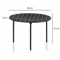 BBQ-Toro Gusseisen Grillrost Ø 30 Cm Mit 3 Beinen | Rundes + Eingebranntes Grillgitter | Zubehör -Camping Store gpr5 grillrost beine massbild 2000px 1280x1280