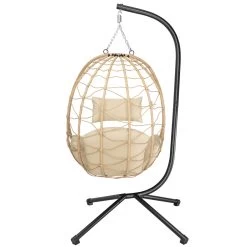 HinHocker Hängesessel Mit Gestell | Creme | Ergonomischer Sessel Inkl. Kissen Und Auflagepolster 12 HinHocker Hängesessel Mit Gestell | Creme | Ergonomischer Sessel Inkl. Kissen Und Auflagepolster -Camping Store hang1c haengesessel bild2 2000px 1280x1280