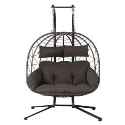 HinHocker Hängesessel Für 2 Personen Mit Gestell, Braun, XXL Sessel Inkl. Kissen Und Auflagepolster 13 HinHocker Hängesessel Für 2 Personen Mit Gestell, Braun, XXL Sessel Inkl. Kissen Und Auflagepolster -Camping Store hang3b haengesessel bild3 2000px 1280x1280