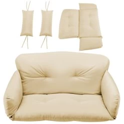 HinHocker Hängesessel Für 2 Personen Mit Gestell, Creme, XXL Sessel Inkl. Kissen Und Auflagepolster -Camping Store hang3c haengesessel bild8 2000px 1280x1280
