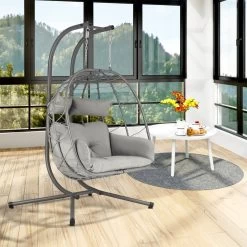 HinHocker Hängesessel Für 2 Personen Mit Gestell, Grau, XXL Sessel Inkl. Kissen Und Auflagepolster 12 HinHocker Hängesessel Für 2 Personen Mit Gestell, Grau, XXL Sessel Inkl. Kissen Und Auflagepolster -Camping Store hang3w haengesessel bild2 2000px 1280x1280