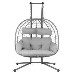 HinHocker Hängesessel Für 2 Personen Mit Gestell, Grau, XXL Sessel Inkl. Kissen Und Auflagepolster 13 HinHocker Hängesessel Für 2 Personen Mit Gestell, Grau, XXL Sessel Inkl. Kissen Und Auflagepolster -Camping Store hang3w haengesessel bild3 2000px 1280x1280
