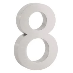 ZELSIUS Edelstahl Hausnummer "8"