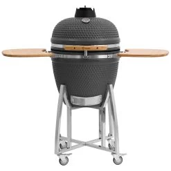 BBQ-Toro Kamado Grill Holzkohlegrill Ø 52 Cm "KURO" | Grau | Keramikgrill