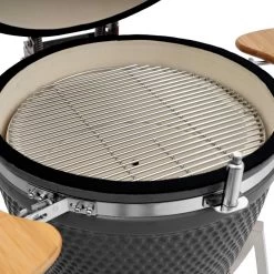 BBQ-Toro Kamado Grill Holzkohlegrill Ø 52 Cm "KURO" | Grau | Keramikgrill -Camping Store kama21g kamado kuro bild3 2000px 1280x1280