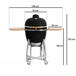BBQ-Toro Kamado Grill Holzkohlegrill Ø 52 Cm "KURO" | Schwarz | Keramikgrill -Camping Store kama21s kamado kuro massbild1 2000px 1280x1280