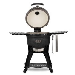 BBQ-Toro Kamado Grill Ø56cm "Yuro" Holzkohlegrill Keramikgrill Mit Thermometer, Rädern, Matt Schwarz -Camping Store kama22s kamado bild1 2000px 1280x1280