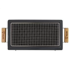 BBQ-Toro Keramik Holzkohletischgrill Mit Holzunterlage | Grau | Outdoor Hibachi Grill Für Camping -Camping Store ktg3g keramiktischgrill bild5 2000px 1280x1280