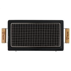 BBQ-Toro Keramik Holzkohletischgrill Mit Holzunterlage | Schwarz | Outdoor Hibachi Grill Für Camping -Camping Store ktg3s keramiktischgrill bild5 2000px 1280x1280