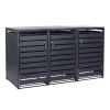 Zelsius Mülltonnenbox-Set Für Drei Mülltonnen, Anthrazit RAL 7016, Inkl. Erweiterungsmöglichkeit -Camping Store mbox12 set muelltonnenbox bild1 2000px 1280x1280