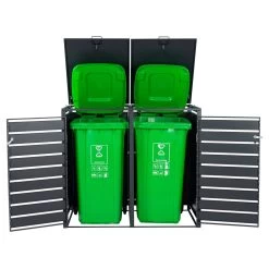 Zelsius Mülltonnenbox-Set Für Drei Mülltonnen, Anthrazit RAL 7016, Inkl. Erweiterungsmöglichkeit 19 Zelsius Mülltonnenbox-Set Für Drei Mülltonnen, Anthrazit RAL 7016, Inkl. Erweiterungsmöglichkeit -Camping Store mbox12d muelltonnenbox bild11 2000px 1280x1280