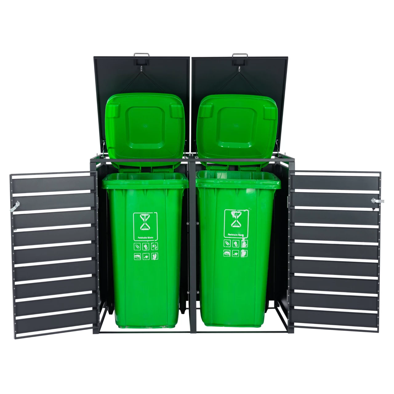 Zelsius Mülltonnenbox-Set Für Drei Mülltonnen, Anthrazit RAL 7016, Inkl. Erweiterungsmöglichkeit 10 Zelsius Mülltonnenbox-Set Für Drei Mülltonnen, Anthrazit RAL 7016, Inkl. Erweiterungsmöglichkeit – Bild 8