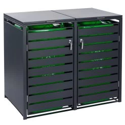 Zelsius Mülltonnenbox-Set Für Drei Mülltonnen, Anthrazit RAL 7016, Inkl. Erweiterungsmöglichkeit 18 Zelsius Mülltonnenbox-Set Für Drei Mülltonnen, Anthrazit RAL 7016, Inkl. Erweiterungsmöglichkeit -Camping Store mbox12d muelltonnenbox bild8 2000px 1280x1280