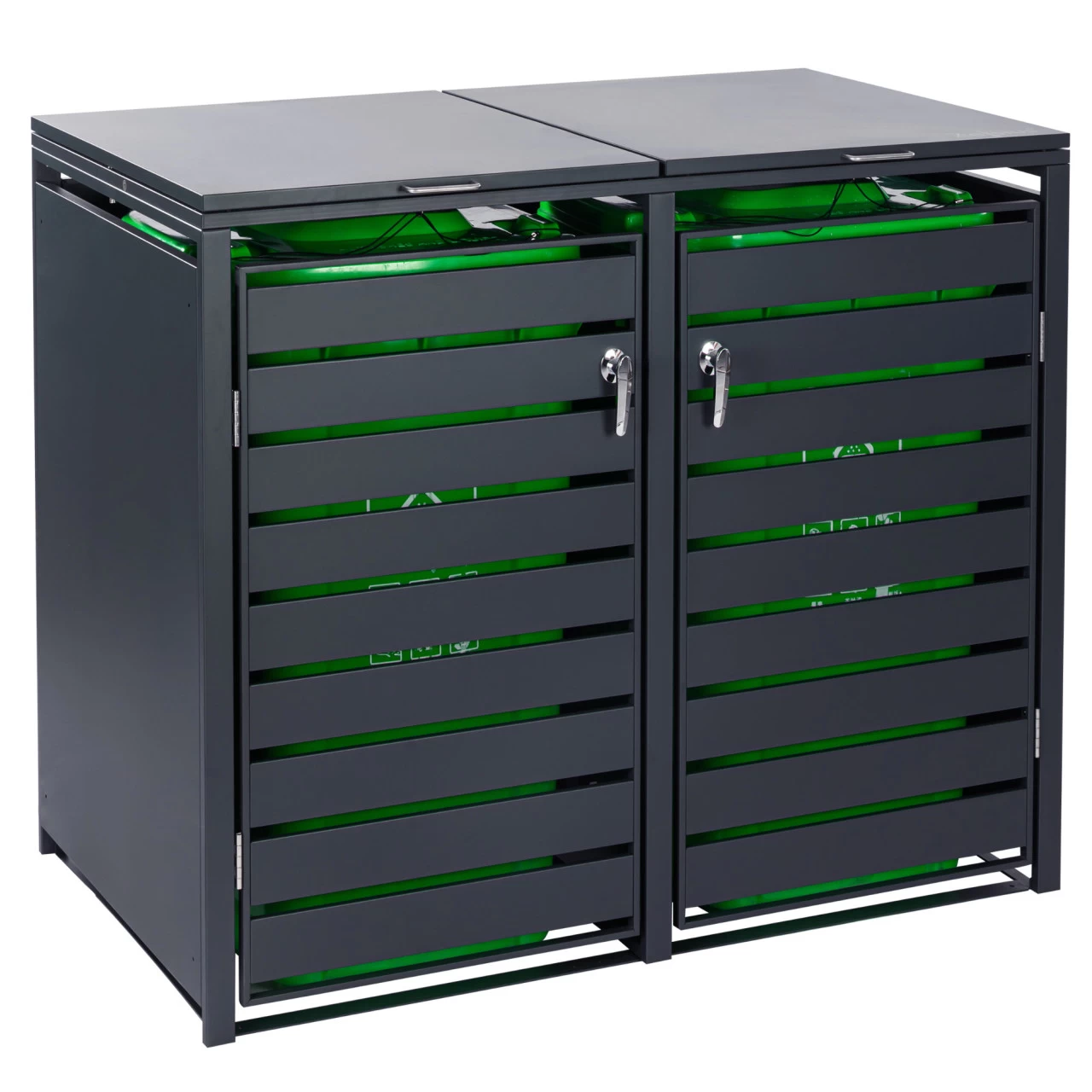 Zelsius Mülltonnenbox-Set Für Drei Mülltonnen, Anthrazit RAL 7016, Inkl. Erweiterungsmöglichkeit 9 Zelsius Mülltonnenbox-Set Für Drei Mülltonnen, Anthrazit RAL 7016, Inkl. Erweiterungsmöglichkeit – Bild 7