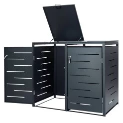 Zelsius Mülltonnenbox Für Drei Mülltonnen, Anthrazit RAL 7016, Inkl. Erweiterungsmöglichkeit 16 Zelsius Mülltonnenbox Für Drei Mülltonnen, Anthrazit RAL 7016, Inkl. Erweiterungsmöglichkeit -Camping Store mbox13d muelltonnenbox bild3 2000px 1280x1280 1