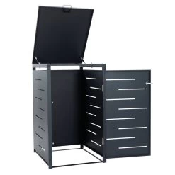 Zelsius Mülltonnenbox Für Drei Mülltonnen, Anthrazit RAL 7016, Inkl. Erweiterungsmöglichkeit 21 Zelsius Mülltonnenbox Für Drei Mülltonnen, Anthrazit RAL 7016, Inkl. Erweiterungsmöglichkeit -Camping Store mbox13e muelltonnenbox bild2 2000px 1280x1280