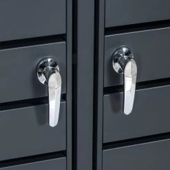 Zelsius Mülltonnenbox Mit Abgerundetem Deckel Für Drei 120 - 240 Liter Mülltonnen Anthrazit RAL 7016 -Camping Store mbox15d muelltonnenbox bild3 2000px 1280x1280 2