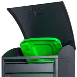Zelsius Mülltonnenbox Mit Abgerundetem Deckel Für Eine 120 - 240 Liter Mülltonne, Anthrazit RAL 7016 -Camping Store mbox15e muelltonnenbox bild4 2000px 1280x1280
