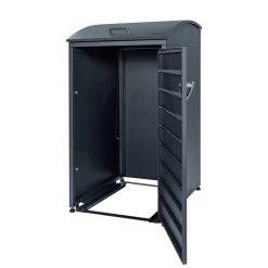 Zelsius Mülltonnenbox Mit Abgerundetem Deckel Für Drei 120 - 240 Liter Mülltonnen Anthrazit RAL 7016 -Camping Store mbox15e muelltonnenbox bild5 2000px 1280x1280 1