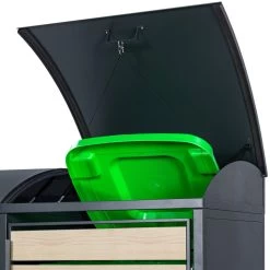 Zelsius Mülltonnenbox Mit Abgerundetem Deckel Für Vier 120 - 240 Liter Mülltonnen, Anthrazit RAL7016 -Camping Store mbox16d muelltonnenbox bild4 2000px 1280x1280 2