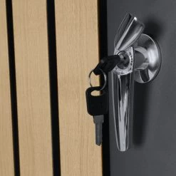 Zelsius Mülltonnenbox Mit Pflanzdach | Für 2 Mülltonnen | Anthrazit RAL 7016, Tür In Holzoptik -Camping Store mbox5d muelltonnenbox bild4 neu hell 2000px 1280x1280