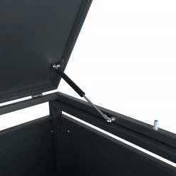 Zelsius Mülltonnenbox Für Zwei Mülltonnen | Anthrazit RAL 7016 | Tür In Holzoptik -Camping Store mbox6e muelltonnenbox bild6 2000px 1280x1280 15