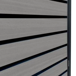 Zelsius Mülltonnenbox Für Eine Mülltonne | Anthrazit RAL 7016 | Tür In Hellgrauer Holzoptik -Camping Store mbox9e muelltonnenbox bild4 2000px 1280x1280 3