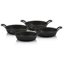 BBQ-Toro 4er Servierpfännchen-Set | Ø 16 Cm - Rund | Gusseisen Pfanne