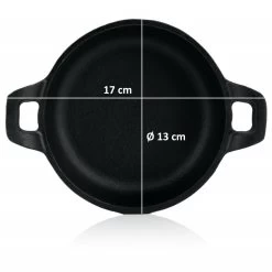 BBQ-Toro Gusseisen Grillpfännchen (6-er Set) | Ø 13 Cm | Bereits Eingebrannt -Camping Store pan17 servierpfaennchen rund masse 2000px 1280x1280