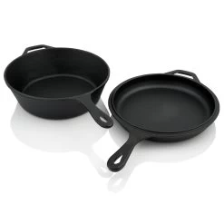 BBQ-Toro Gusseisen Topf Mit Pfannendeckel | 4,4 Liter Stielkasserolle -Camping Store pan1 gusstopf bild2 2000px 1280x1280