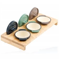 Mahlzeit Mini Cocotte Set Mit Holzständer | 3 X 250 Ml | Gusseisen Emailliert -Camping Store pan20e bild21 2000px 1280x1280