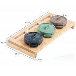 Mahlzeit Mini Cocotte Set Mit Holzständer | 3 X 250 Ml | Gusseisen Emailliert -Camping Store pan20e bild51 2000px 1280x1280