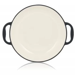 Mahlzeit Paella Pfanne | Ø 35 Cm | Blue Berry | Zwei Griffe, Gusseisen, Emailliert, Induktion -Camping Store pan22eb gusseisenpfanne bild4 2000px neu 1280x1280