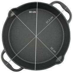 BBQ-Toro Gusseisen Grillpfanne Ø 30 Cm - Servierpfanne Mit Ausgießer -Camping Store panx30 grillpfanne bild6 2000px 1280x1280