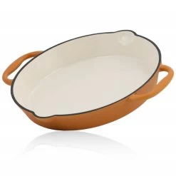 Mahlzeit 5-teiliges Pfannenset, Sunny Orange, Mit Grillpfannen, Grillplatte Und Paella Pfanne -Camping Store panx30eo bratpfanne emailliert bild1 2000px 1280x1280