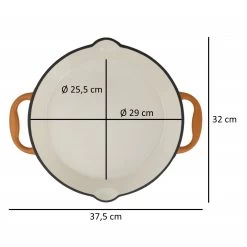 Mahlzeit 5-teiliges Pfannenset, Sunny Orange, Mit Grillpfannen, Grillplatte Und Paella Pfanne -Camping Store panx30eo bratpfanne emailliert massbild 2000px 1280x1280
